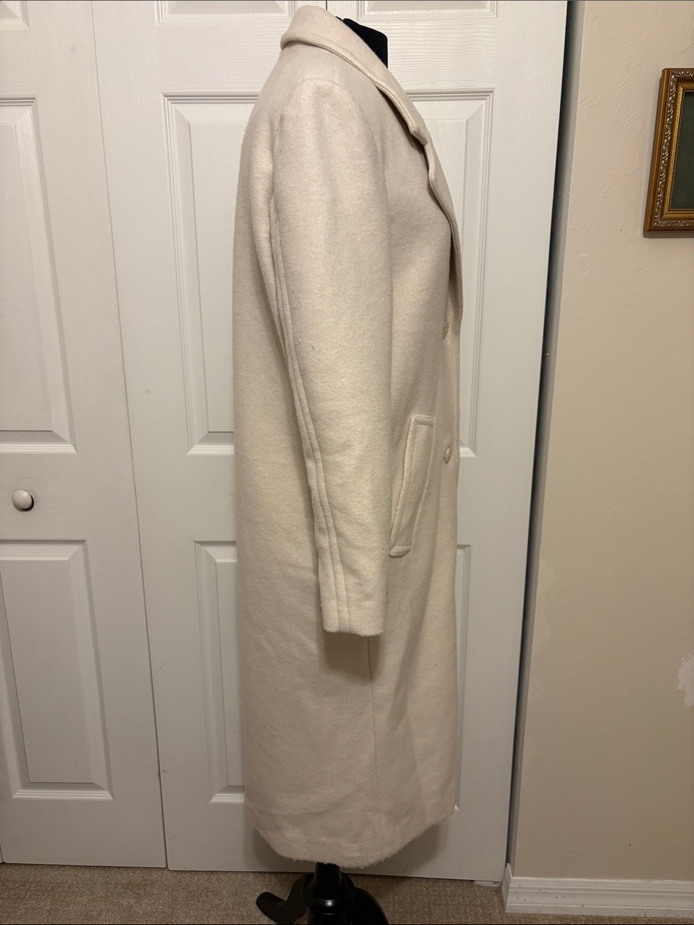 NWT Z Supply Conway Plush Coat Sea Salt White Midi Long Jacket Size Small. - Picture 6 of 12
